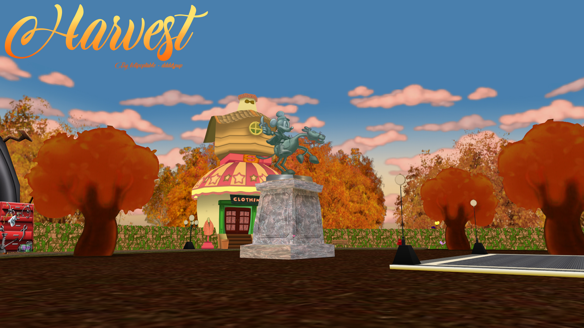 Toontown Central covered in fall foliage