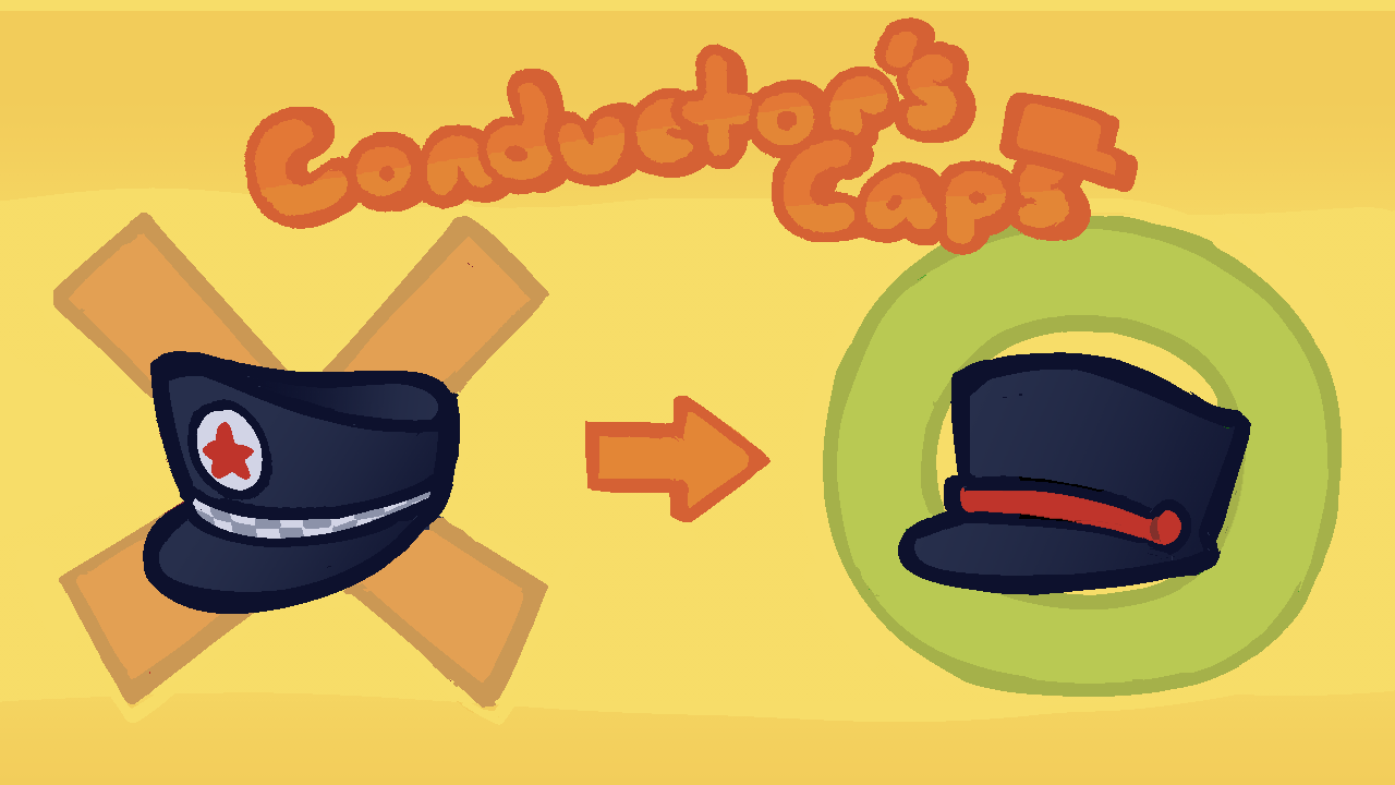 Conductor Hat mod. It replaces the cop hat in Toontown with a conductor hat.